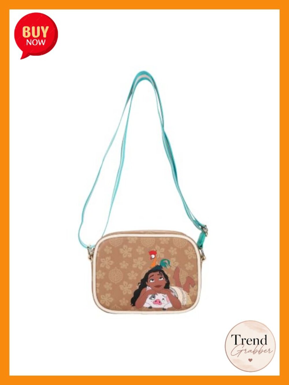 Moana Woven Crossbody Handbag Adjustable Strap Licensed Disney Bag